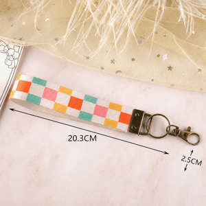Llavero de Lona Vintage con Cordón para Muñeca, Impresión Digital Personalizada, Mosquetones Multifuncionales, Color Personalizado, Resistente, Regreso a Clases - Product Image 3