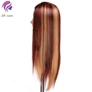 Peluquería entrenamiento pelucas corte <span class=keywords><strong>de</strong></span> pelo maniquí multicolor hermosa cabeza <span class=keywords><strong>de</strong></span> maniquí sonriente práctica <span class=keywords><strong>de</strong></span> enseñanza muñeca simulada - Product Image 2