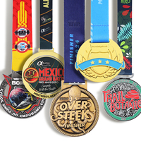Médaille Sportive Personnalisée Musculation Trail Running VTT Natation Alliage de Zinc 3D Émail Souple Récompense Vente en Gros Usine Médaille de Finisseur