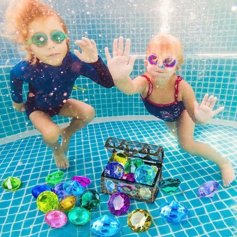 SYNCFUN Lot de 2 anneaux de plongée pour piscine, jeux sous-marins pour enfants, activités d'été, cadeaux de fête en plein air SYNCFUN Lot de 2 anneaux de plongée pour piscine, jeux sous-marins pour enfants, activités d'été, cadeaux de fête en plein air