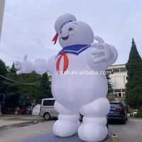 Modèle de personnage d'homme de guimauve de marine gonflable géant blanc pour la décoration publicitaire