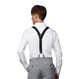 Fashion Suspender 6 Clips <strong>Braces</strong> Casual <strong>Leather</strong> <strong>Men</strong> Elastic Trouser Strap 4 Clip Suspenders <strong>for</strong> <strong>Men</strong> - Product Image 3