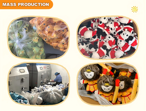 Peluche Personalizzato Cucciolo Bianco e Marrone Intrecciato in Piedi, un Ottimo Compagno per Bambini, Personalizzazione Esclusiva - Product Image 4