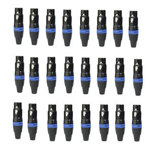 Konektor Audio XLR 3 PIN Betina Berkualitas Tinggi Untuk Speaker Power Amplifier DMX Pin OFC Berlapis Emas Cannon-<span class=keywords><strong>M</strong></span> Microphone Plug - Product Image 4