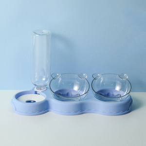 Bouteille d'eau portable pour chien en plastique moderne de haute qualité, à deux compartiments, avec logo personnalisable, légère, antidérapante et facile à nettoyer - Product Image 5