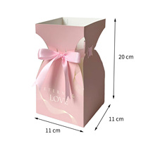 Boîte cadeau florale élégante et écologique pour la fête des mères, avec ruban décoratif, recyclable, nouvelle arrivée 2026, emballage floral romantique
