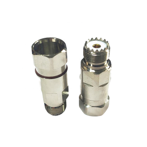 Connecteur femelle UHF SO239 à pince droite pour câble coaxial d'alimentation de 1/2 pouce pour antennes de communication - Product Image 1