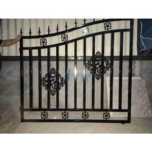 Porte d'entrée coulissante de luxe en <span class=keywords><strong>fer</strong></span> <span class=keywords><strong>forgé</strong></span> Sunnysky conception de porte principale de sécurité - Product Image 5