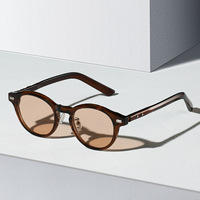 Mode nouvelles lunettes De soleil rondes clair lentille teintée marque Design fête spectacle Vintage lunettes De soleil homme/femmes lunettes Oculos De Sol Tr90