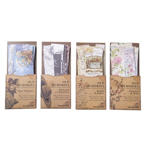 Paquete de Pegatinas de Papel Beautiful Day, Serie Recuerdos Antiguos, Decoraciones Retro para Diario en Tiras Largas, Autoadhesivas, Laminación Brillante, 50 Hojas - Product Image 1