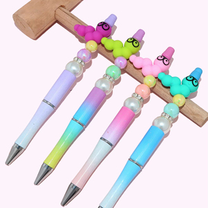 Popular DIY Beadable Pen Surtido Bolígrafo <span class=keywords><strong>Caterpillar</strong></span> Imprimir Cuentas de silicona DIY Beadable Pens - Product Image 1