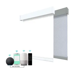 Motorized Remote Controlled Wifi Blackout Window Windproof Roller Blinds Shades Electric Smart For Home Blinds Motorised