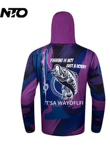 Visshirt Lange Mouwbescherming, Snel Droog Ademend Anti-Mug, Multi-Pockets En Capuchon Ontwerp Voor Buitenvissen - Product Image 3