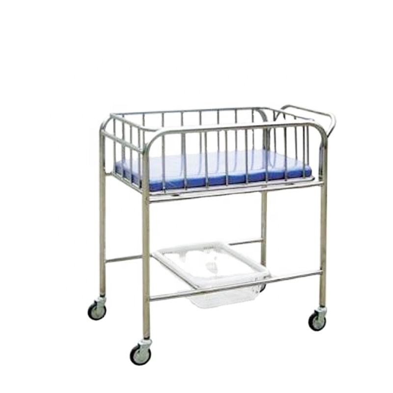 Stainless Steel Baby Cots Durable Safe for Hospitals