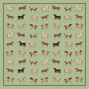 70x70cm Equestrian Horse Print Polyester Satin <b>Square</b> <b>Scarf</b> Vintage Horse Pattern Neck <b>Scarves</b> for Women - Product Image 4