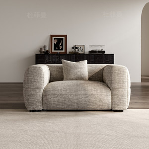 Sofá Individual de Terciopelo Chenille Estilo Nórdico, Subvencionado por el Gobierno, para Espacios Pequeños/Grandes, Color Crema y Blanco, para Sala de Estar - Product Image 4