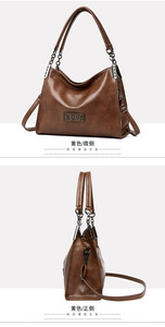 Bolso de hombro tipo mensajero para mujer, bolso de mano de gran capacidad, versátil, a la moda, de cuero suave, de cuero PU, con una sola cremallera - Product Image 4