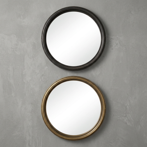 Round Wood Wall Mirror <b>Rustic</b> Handmade Antique Style Decorative Circle Mirror for Living Room Bedroom Entryway - Product Image 3