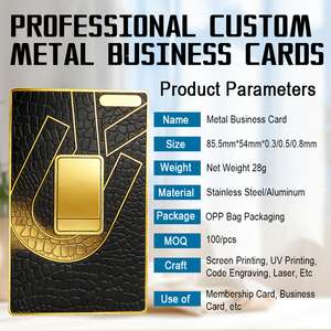 Tarjeta de Visita Personalizada con Logotipo Grabado, 0.5/0.8mm, Artesanía en Metal, Acero Inoxidable, para Intercambio Comercial - Product Image 5