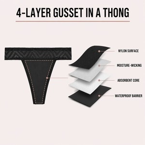 Tanga Menstrual Invisible y Sexy para Mujer, a Prueba de Fugas, de 4 Capas, Absorbente, para Flujo Abundante, Ropa Interior Menstrual Nueva - Product Image 3