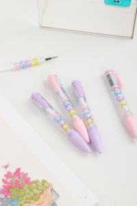 ปากกาเจลลายการ์ตูนน่ารักแบบ DIY - ปากกาเจลรูปหัวใจคริสตัล ดีไซน์สร้างสรรค์สำหรับนักเรียน สีดำ ขนาด 0.5 มม. อุปกรณ์การเรียน - Product Image 3