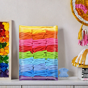 900 pièces de boucles de rechange pour métier à tisser, en polyester, couleurs arc-en-ciel, faites à la main, 7-10 pouces, DIY pour enfants et adultes, anniversaire, Noël - Product Image 3