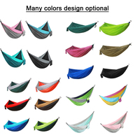 Hamac de camping pliable en nylon imperméable pour adultes avec logo personnalisé, avec sac de rangement, 270x140cm