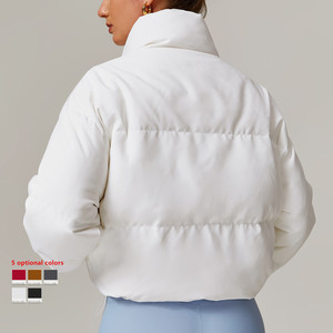 Inverno nuovo piumino caldo da <span class=keywords><strong>donna</strong></span> piumino bianco da <span class=keywords><strong>donna</strong></span> alla moda comodo piumino a maniche lunghe abbigliamento da Yoga - Product Image 2