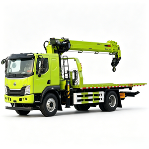 Camion de dépannage à plateau plat Chenglong 4x2 avec grue de 6 tonnes pour le remorquage de camions lourds sur autoroute - Product Image 1