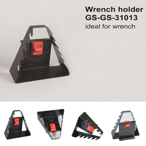 Support mural pour clés à molette, organisateur multi-emplacements en acier robuste, support à outils rouge avec verrou <span class=keywords><strong>de</strong></span> sécurité pour atelier <span class=keywords><strong>de</strong></span> mécanique et garage - Product Image 1