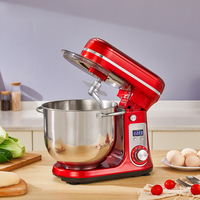 Robot pâtissier électrique avec support incliné, appareil en métal, robuste et puissant, avec tête pivotante, appareil de cuisine pour aliments
