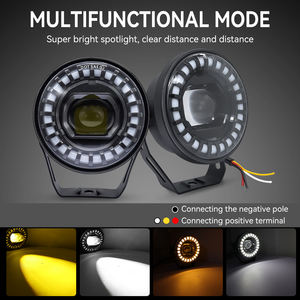 Faro LED con Anillo de Halo de Ángel para Motocicleta, Iluminación Automotriz, Resistente al Agua IP67, Faros Antiniebla para Camiones, Jeeps, ATV, 12V 40W - Product Image 6