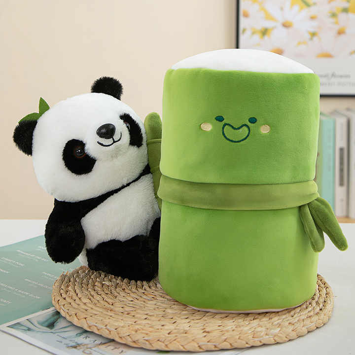 Panda Kuscheltier Plüsch – 25 Cm Groß, Weich Gefüllt, Aus PP-Baumwolle, Süßes Stofftier Für Kinder, Deko Oder Als Geschenk