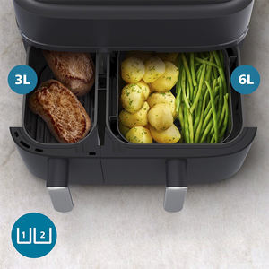 <span class=keywords><strong>Friggitrice</strong></span> ad Aria a Doppio Strato <span class=keywords><strong>XXL</strong></span> - 10,4 Litri - Due Scomparti di Cottura o Uno - <span class=keywords><strong>Friggitrice</strong></span> ad Aria - Product Image 3