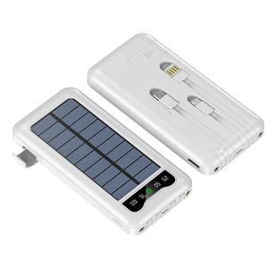 Travel <strong>Solar</strong> Power Bank 10000mah with 4 Type Cable USB TYPE-C &amp; Micro USB 10W Output Power Li-Polymer <strong>Battery</strong> <strong>Charger</strong> - Product Image 6