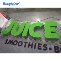 Enseigne professionnelle personnalisée en lettres 3D, panneau en lettres acryliques, logo LED pour magasin de jus, enseigne extérieure pour mur de magasin