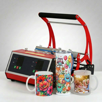 Presse à chaud électrique manuelle professionnelle KAIMAI 2-en-1 multicolore pour gobelets et tasses de 11oz à 20oz