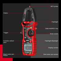 HABOTEST HT206 Digital Clamp Meter DC/AC Arus 600A Multimeter 1000V 50/60Hz Pengukur Kapasitansi dan Tegangan