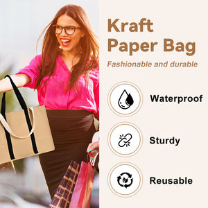 Dupont orta günlük kullanım kağıt çanta tek omuz çantası yıkanabilir Kraft pamuk keten astar dayanıklı doğal Ecobags mektup - Product Image 4