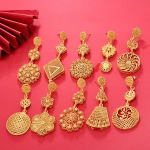 Earrings Bridal African Wedding Ornament Wife Gifts Bijoux Africaine Dubai Jewelry Fashion Jewelry Earrings For Women