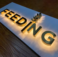 Enseigne lumineuse LED personnalisée en métal, enseigne lumineuse 3D, lettres en acrylique pour la publicité des magasins, logo