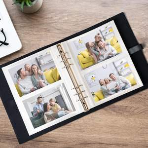 Álbum de Fotos 4x6 con Capacidad para 500 Fotos, Páginas Negras, Gran Capacidad, Tapa Dura, Álbum de Fotos de Cuero para la Familia - Product Image 2
