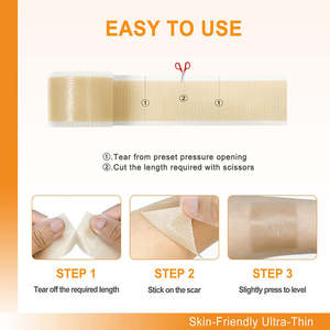 Cerotto in Silicone Carbou Ultra Sottile e Traspirante, Riutilizzabile e Lavabile, per Rimozione Cicatrici, Confortevole, Indolore e Morbido - Product Image 4