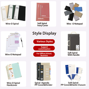 Formato flessibile rilegato a spirale <span class=keywords><strong>Notebook</strong></span> <span class=keywords><strong>A5</strong></span> B5 A6 selezione 80 pagine 005mm PP Cover con bobina in metallo rilegatura Imprinting personalizzato - Product Image 5