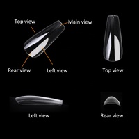 Gelsky plus de 100 Styles Xxxl pointes d'ongles pas de courbe C pointes d'ongles en forme de cercueil souples pointe d'ongles français