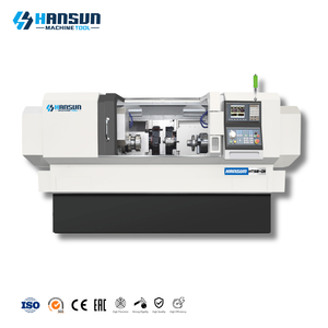 เครื่องกลึงซีเอ็นซี HS ความแม่นยำสูง ขนาด 8 นิ้ว รุ่น HTS 8-DII แบบหัวจับคู่ กำลังขับเคลื่อนสองระบบ โครงสร้างแนวนอนแบบเอียง รองรับงานขนาดกลาง ระบบอัตโนมัติ - Product Image 1