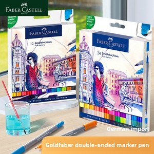 <span class=keywords><strong>Marqueurs</strong></span> doubles allemands <span class=keywords><strong>Faber</strong></span>-<span class=keywords><strong>Castell</strong></span>, 12 couleurs, encre à base d'eau, stylos de dessin et de coloriage, Graffiti Anime, teintes vives, séchage rapide - Product Image 6