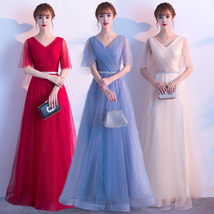 Women's Long Choir Dress Stage Performance Slim Fit For Students And Hosts With Label And Tags - Product Image 1