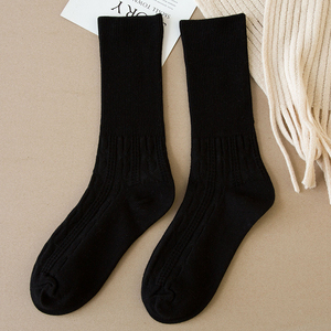 Fábrica de Calcetines Chayan, Venta al por Mayor de Nuevos Calcetines Japoneses Lisos, Calcetines Holgados de Algodón hasta la Pantorrilla, Estilo Harajuku para Mujer - Product Image 2