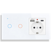 Wifi intelligent noir/blanc interrupteur d'éclairage à distance classique interrupteur mural intelligent pour la maison